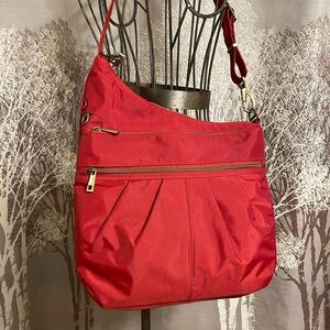 Travelon Gorgeous New Red Feature-Filled Anti-Theft Bag